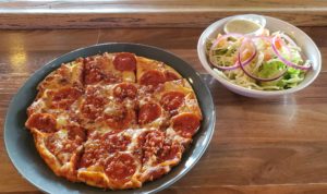 2 Topping Pizza + Side Salad
